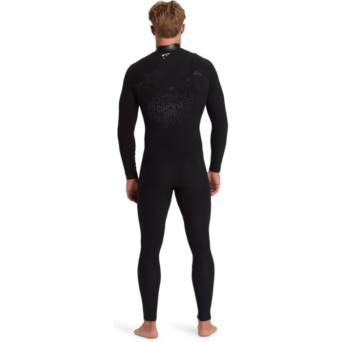 2024 Billabong Mens Revolution Natural 4/3mm Chest Zip Wetsuit ABYW100267 - Black